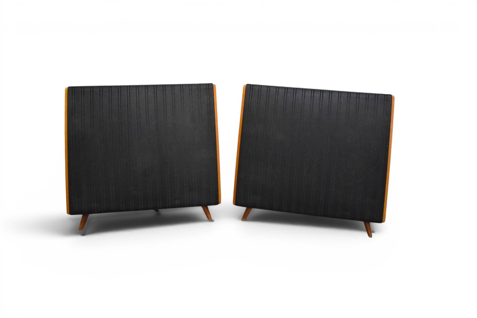 Pair Acoustical Quad Electrostatic Loudspeakers: Acoustical Manufacturing Co. Ltd., pair of Quad ESL 57 electrostatic loudspeakers. Serial Nos. 36977 and 36975. Untested. Dimensions: H: 31" W: 34.25" D: 11"