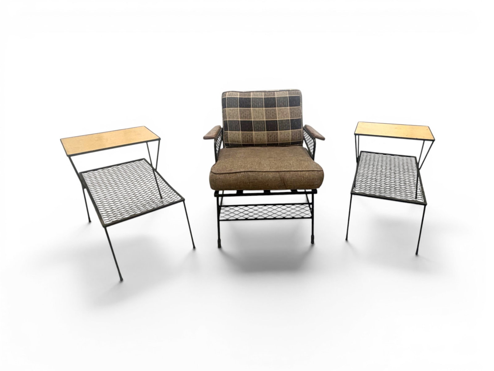 George Nelson Style Iron Chair & End Tables (1 of 20)