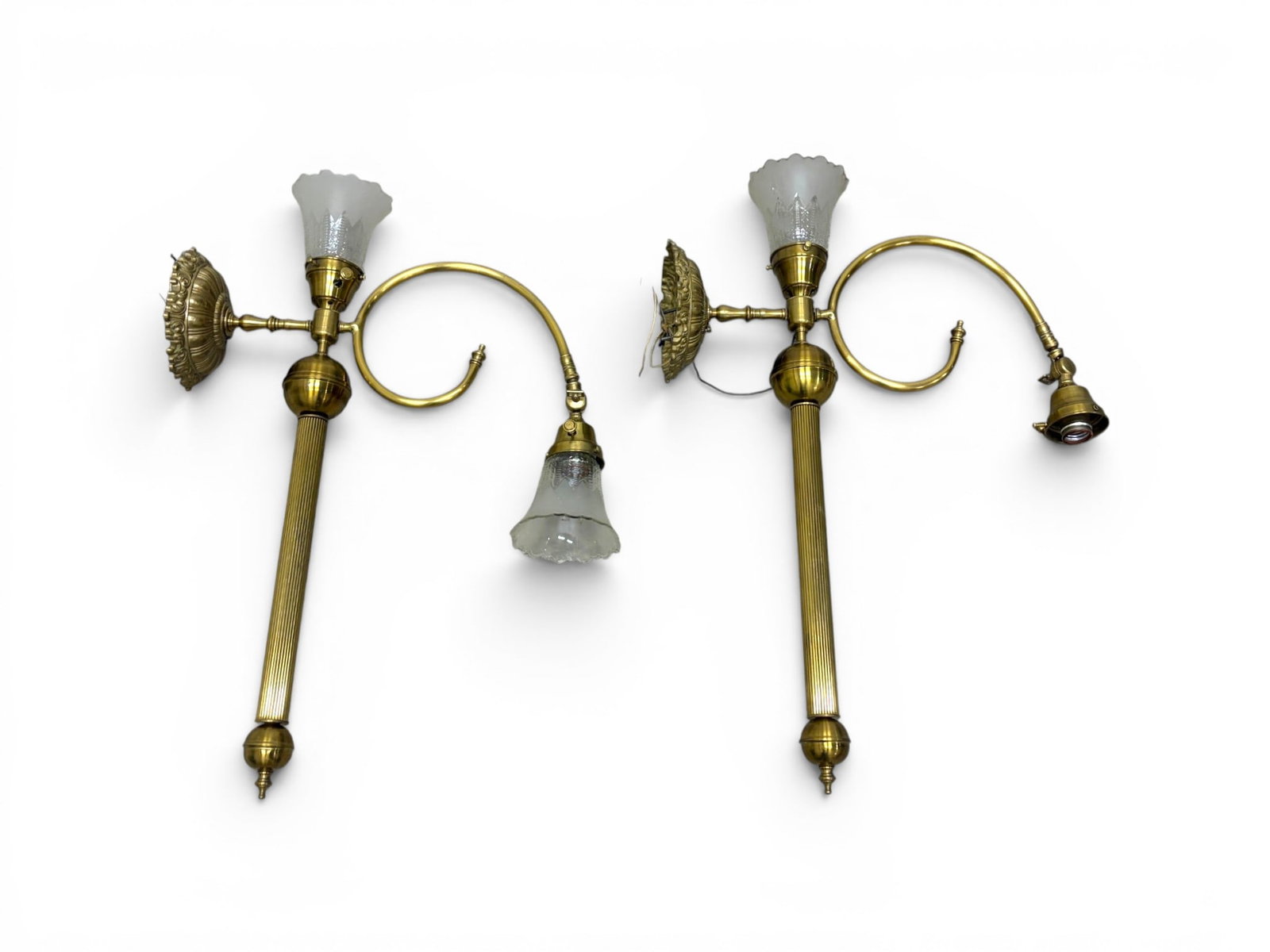 Pair of Brass 2 Light Sconces (1 of 7)