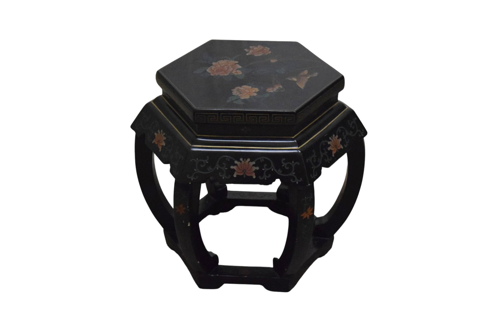 Chinese Lacquer Stool / Side Table - 2