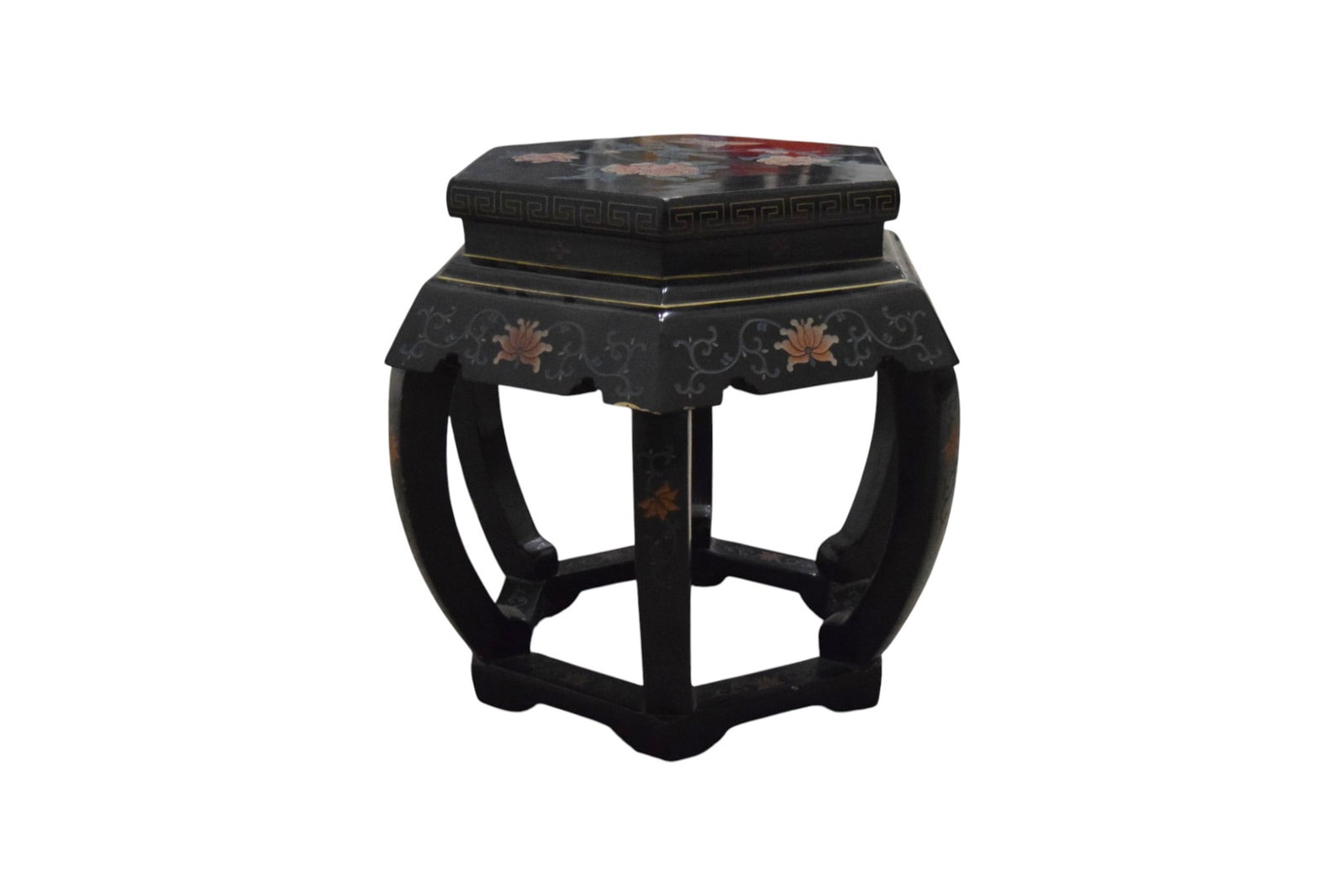 Chinese Lacquer Stool / Side Table - 3