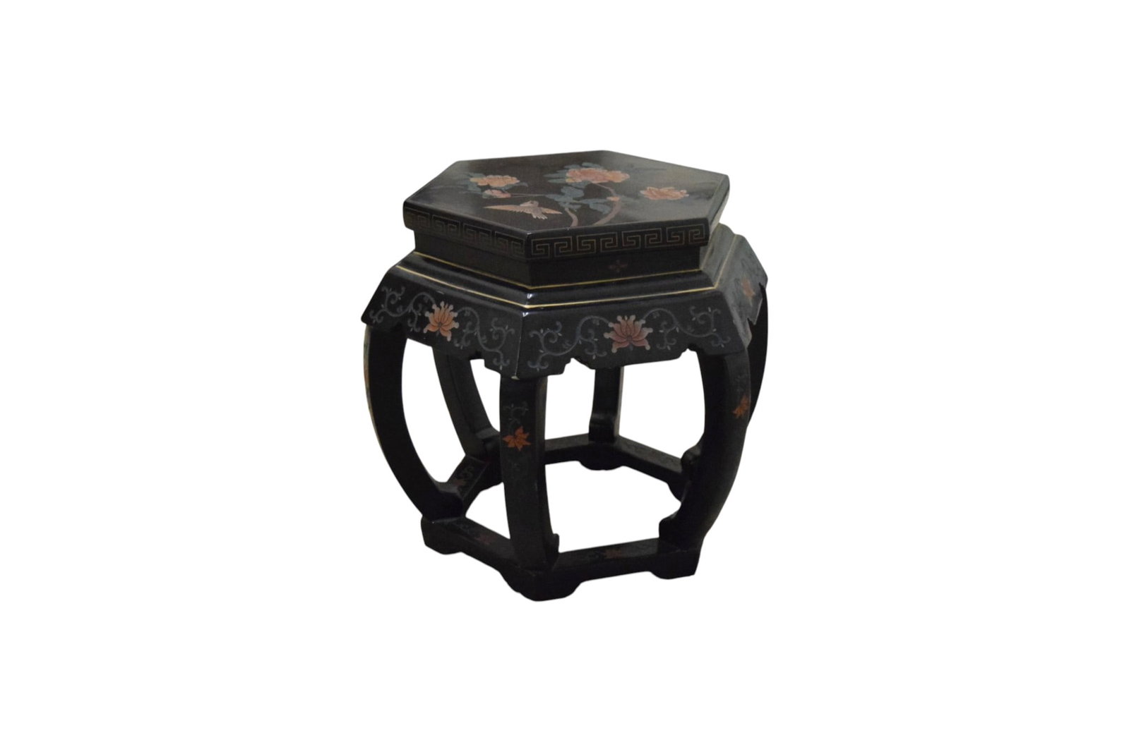 Chinese Lacquer Stool / Side Table - 5