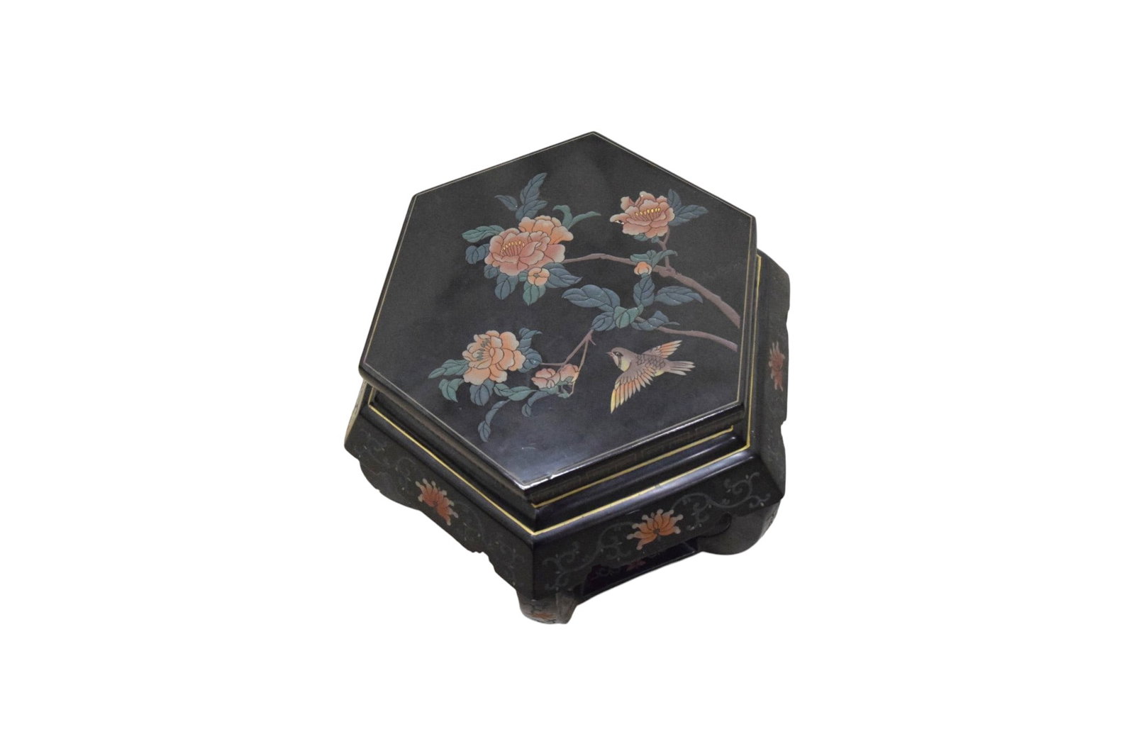 Chinese Lacquer Stool / Side Table - 6