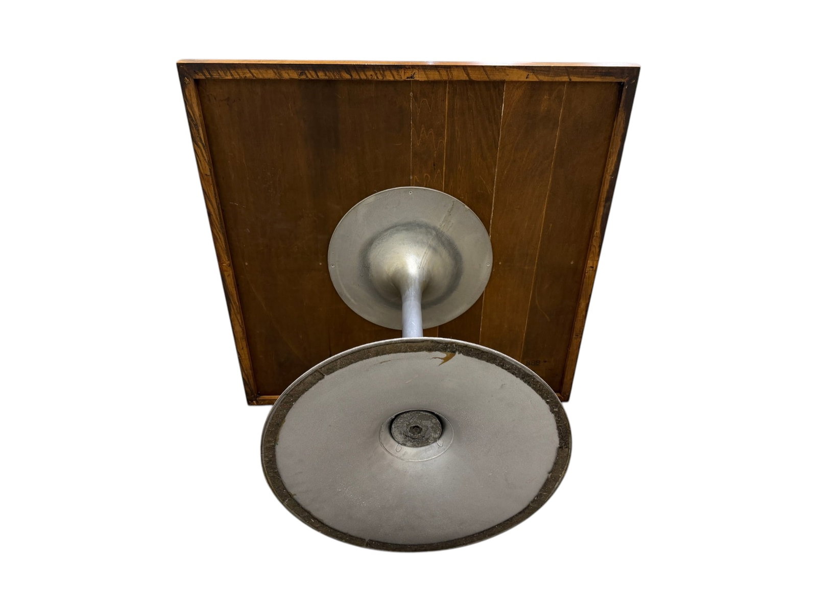 Tulip Table with Chevron Walnut Top - 10