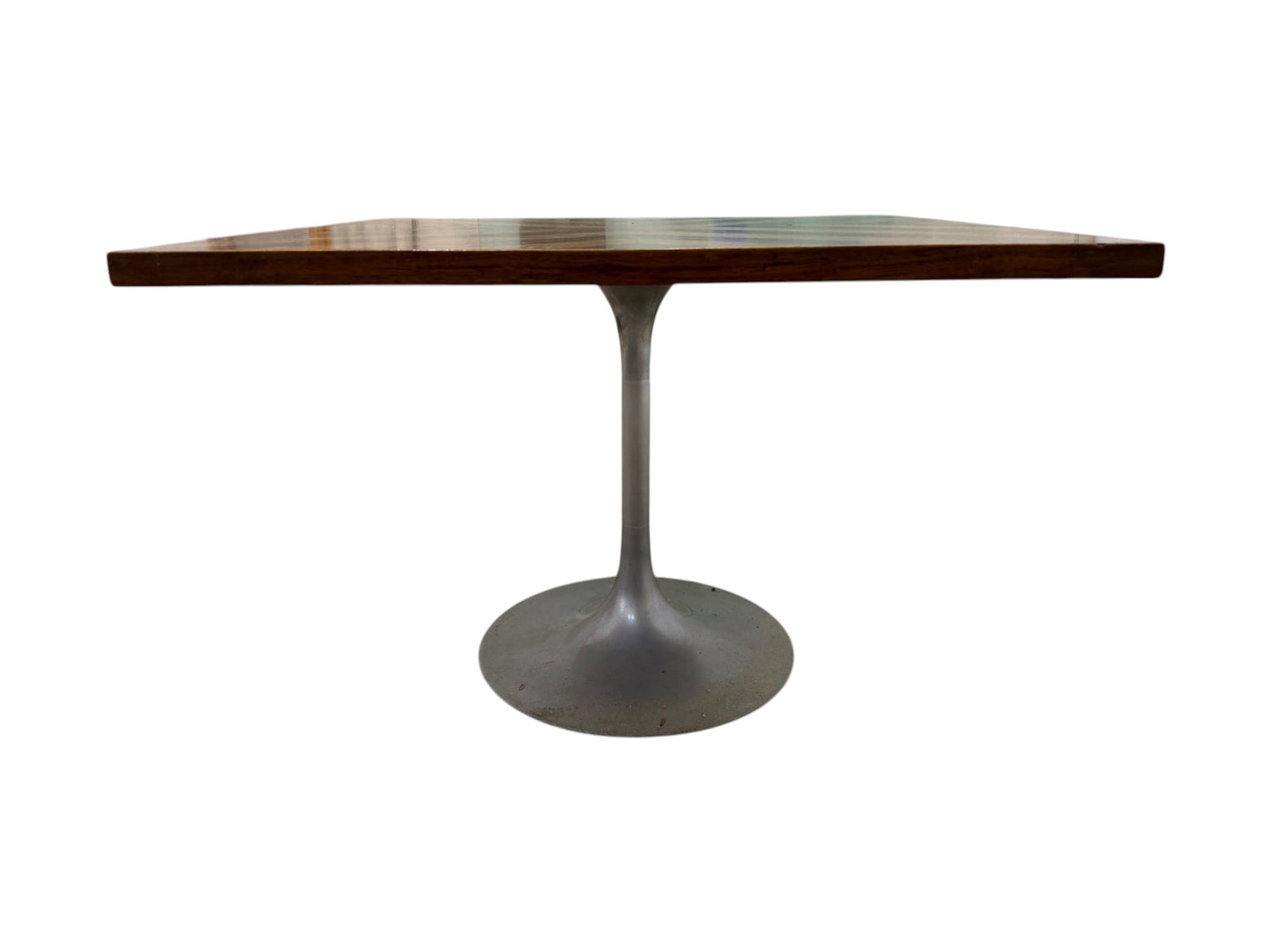 Tulip Table with Chevron Walnut Top - 8