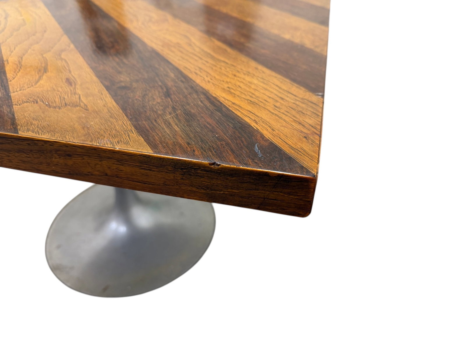 Tulip Table with Chevron Walnut Top - 9