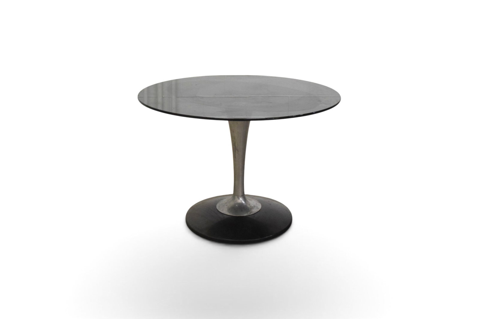 Attr. to Chromecraft Glass Top Chrome Tulip Table (1 of 7)