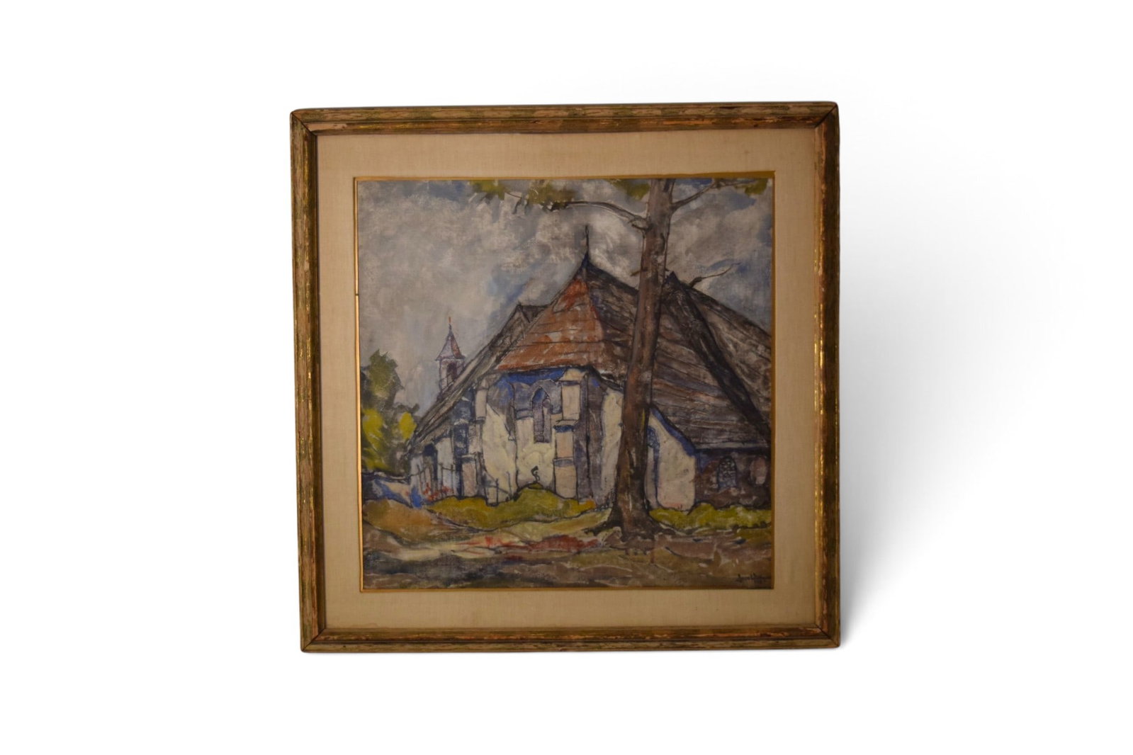 John Wenger Watercolor on Canvas Church (1 of 5)