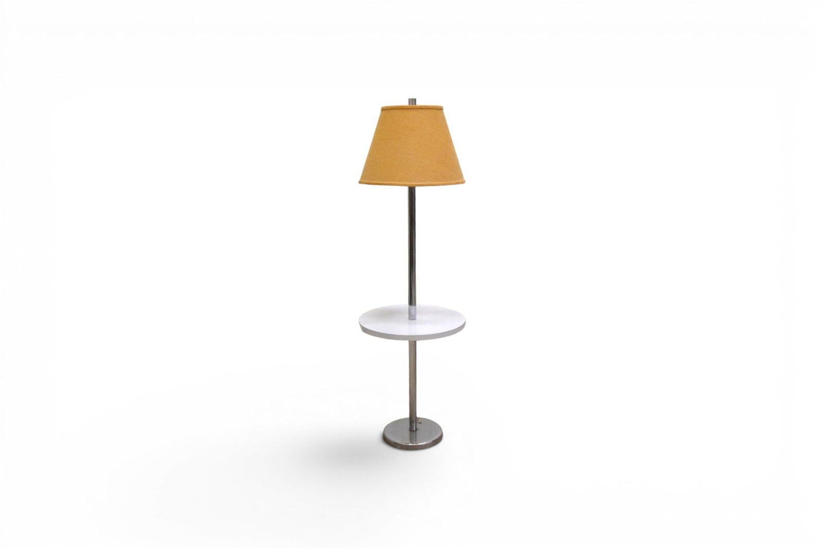 Modern Chrome & White Laminate Floor Lamp Table (1 of 11)