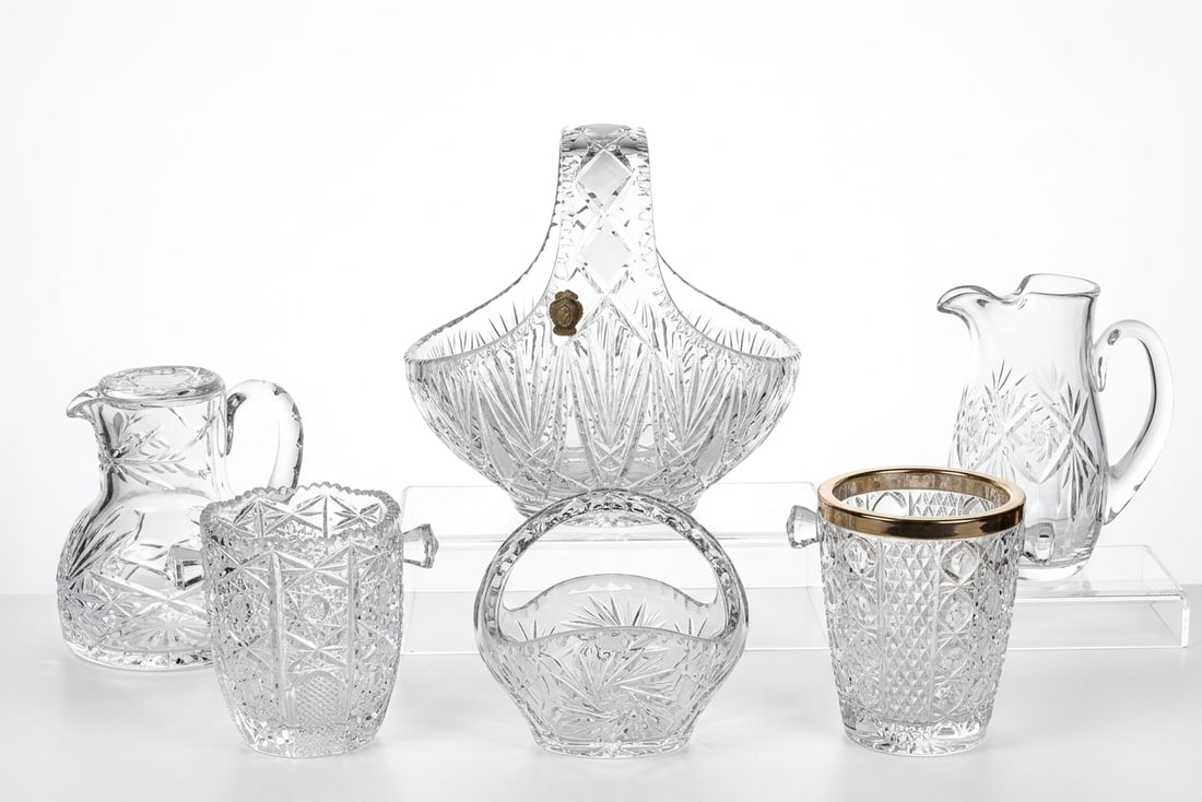 6 Piece Glass Lot Including Tumble Up, Waterford (1 of 20)