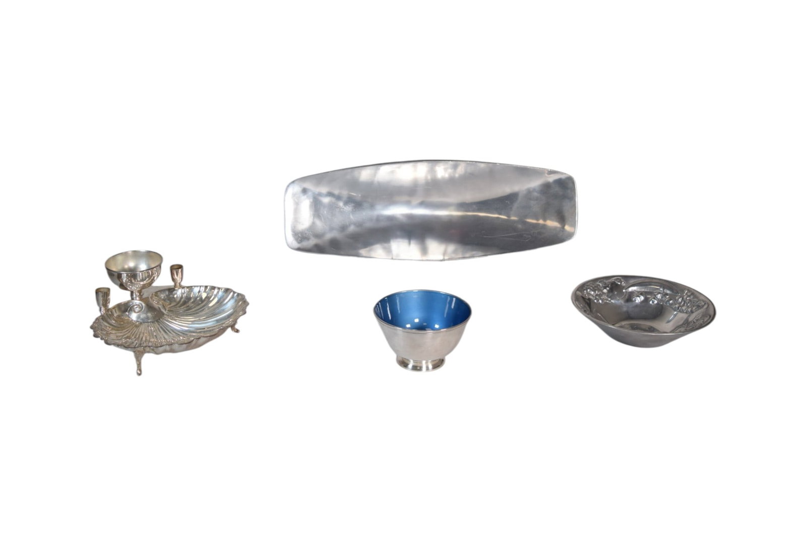 4 Metal Serving Dishes Silverplate, Pewter (1 of 19)