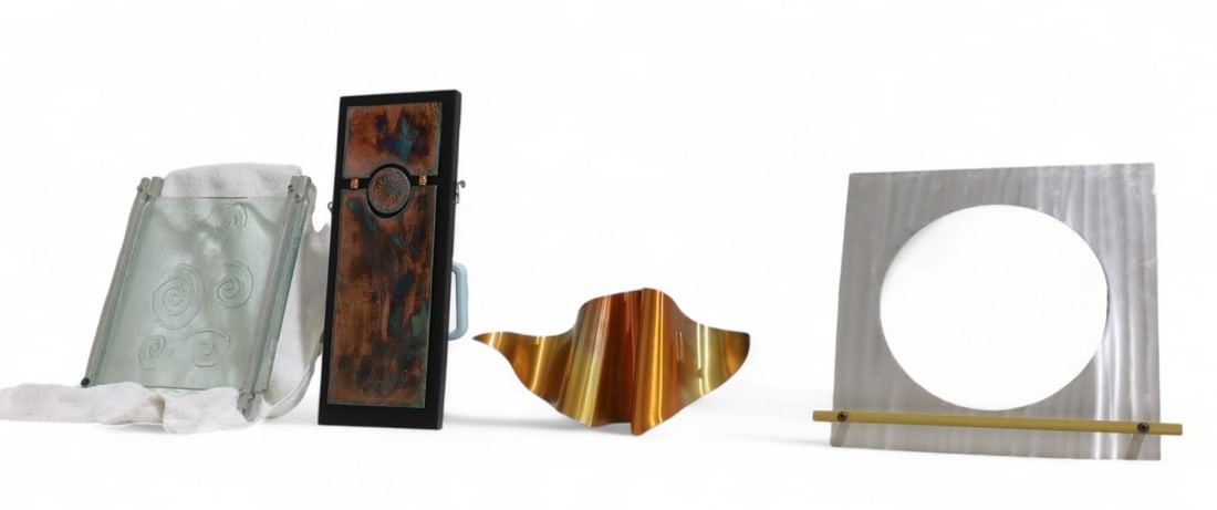 Metal Sculptures - 4: A lot of 4 metal sculptures Tallest Dimensions:18.5" x7.5" x1.5"