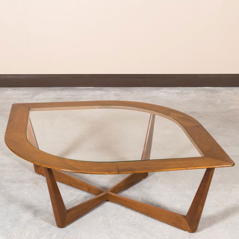 Mid Century Walnut "Eye" Coffee Table (1 of 4)