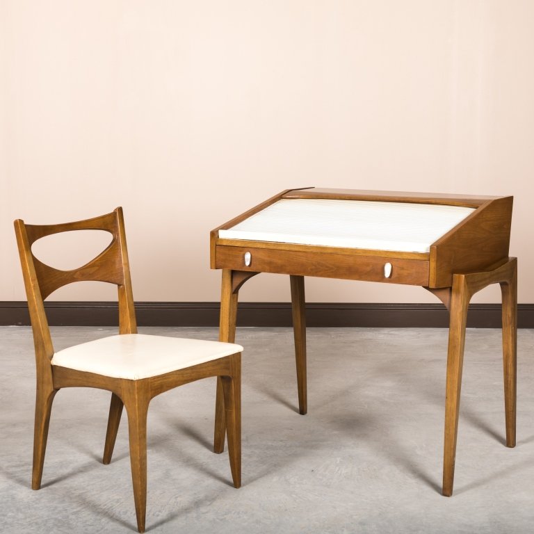 Drexel Mid Century Roll Top Desk And Chair Jan 14 2017