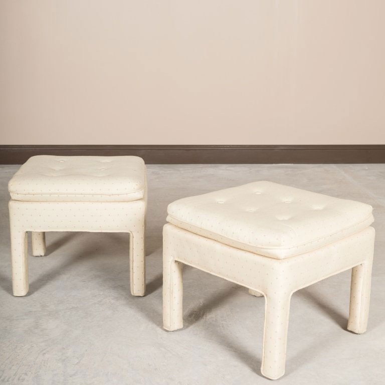 Pair Mid Century Modern Upholstered Benches (1 of 3)