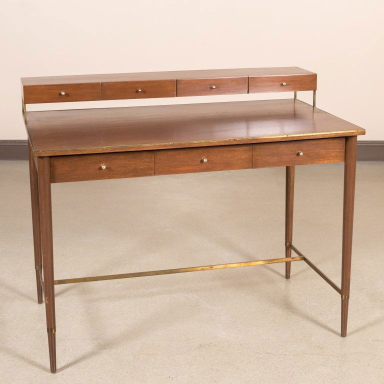 Walnut Desk with Brass Stretcher - After Calvin (1 of 4)