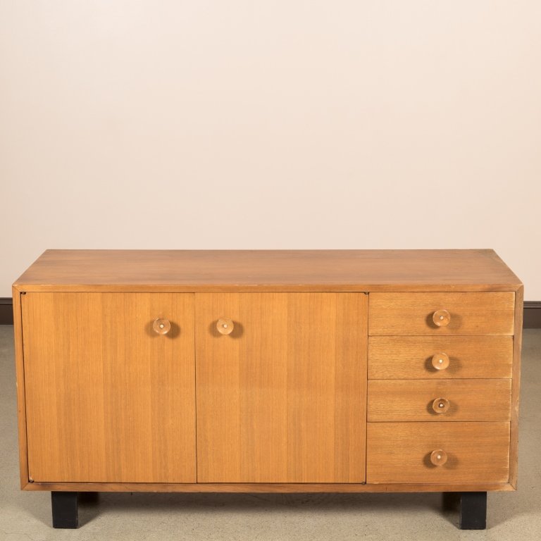 George Nelson for Herman Miller Birch Buffet: Signed George Nelson for Herman Miller birch buffet. Maker: George Nelson Age: Mid 20th Century Dimensions: 30" x 56" x 18.5" All furniture dimensions are Height x Width x Depth
