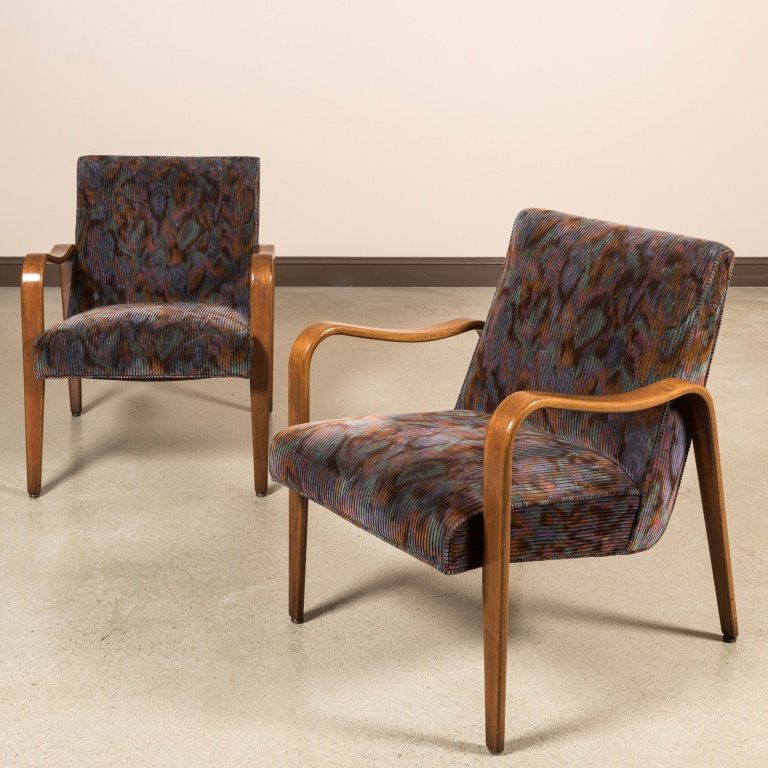 Pair Thonet-Style Bentwood Arm Chairs (1 of 3)