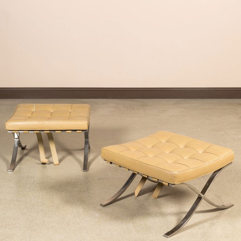 Pair Signed Knoll Barcelona Benches (1 of 5)