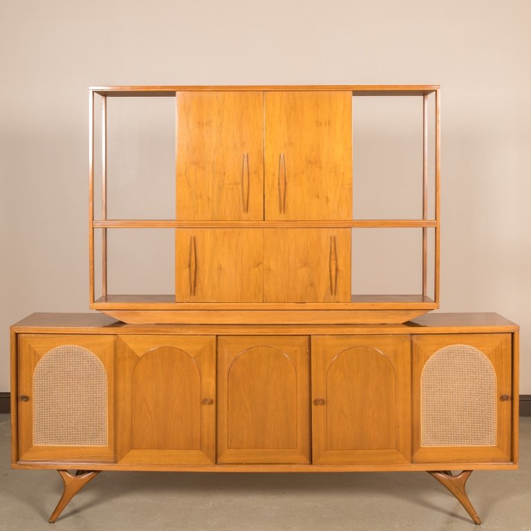 Mid Century Two Part Credenza (1 of 4)
