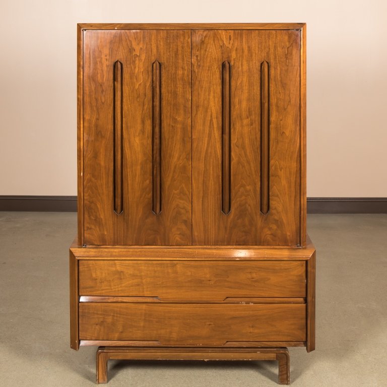 Walnut Mid Century Chifferobe (1 of 3)