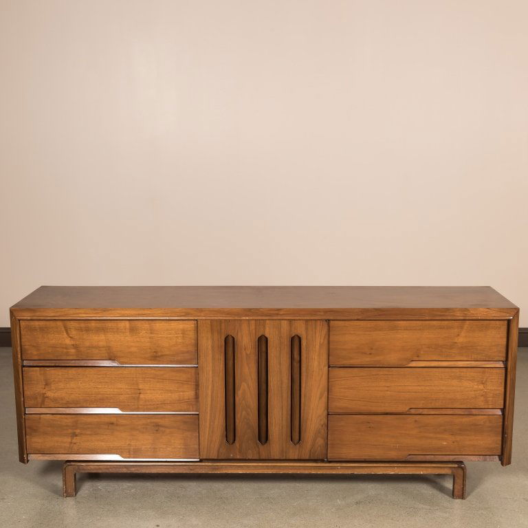 Mid Century Walnut Triple Dresser (1 of 3)