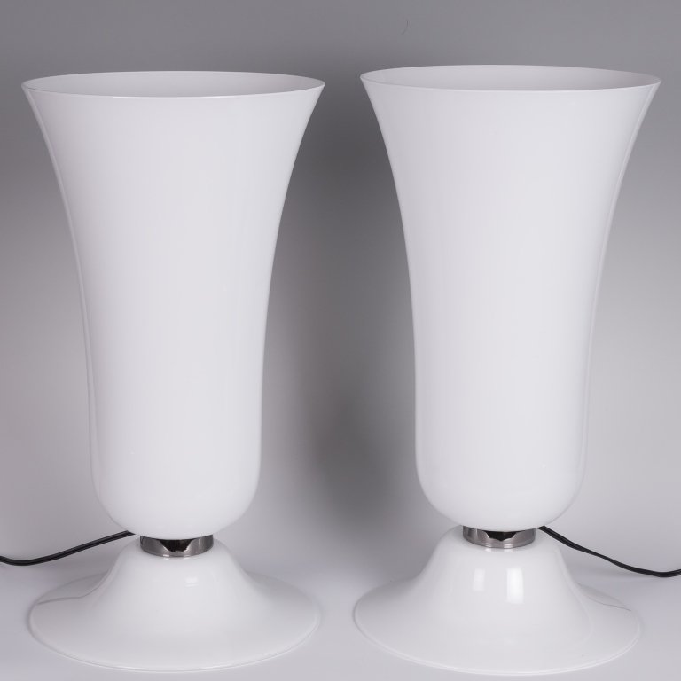Pair Italian Torchiere Table Lamps - Signed (1 of 2)
