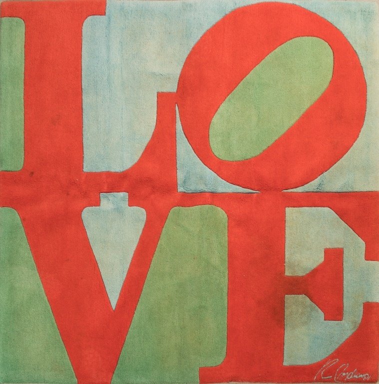 Robert Indiana Signed "Love" Rug (1 of 4)