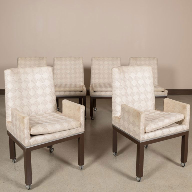 Six Vladimir Kagan Cubist Dining Chairs (1 of 3)