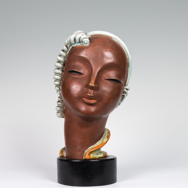Goldscheider Pottery Bust - Signed (1 of 3)