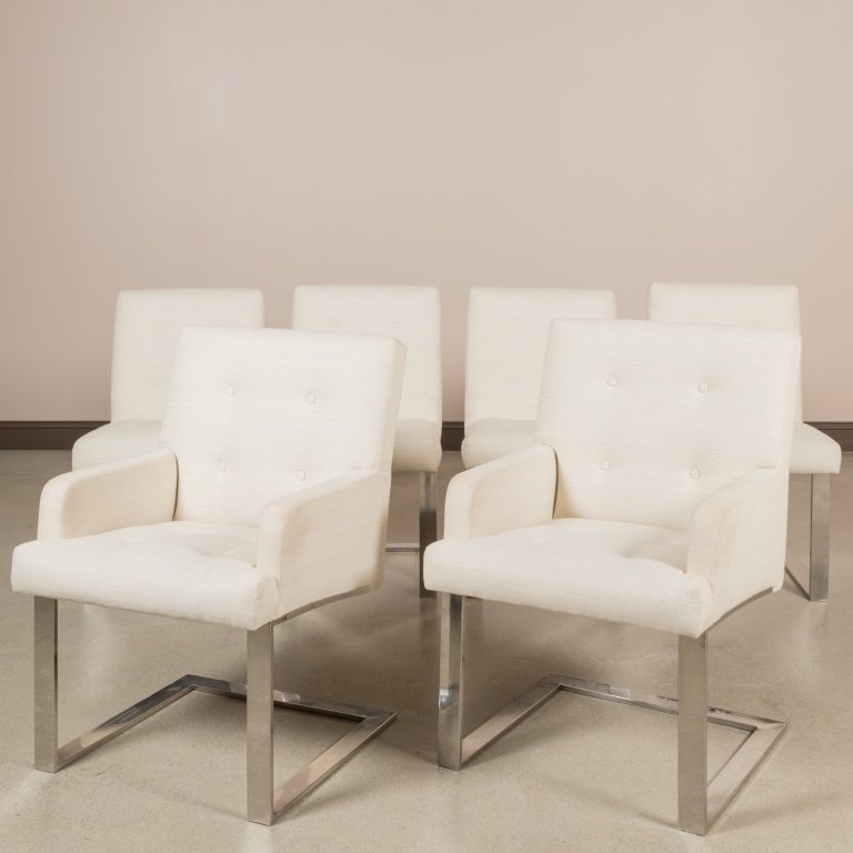 Set of Six Paul Evans Cantilever Dining Chairs (1 of 5)