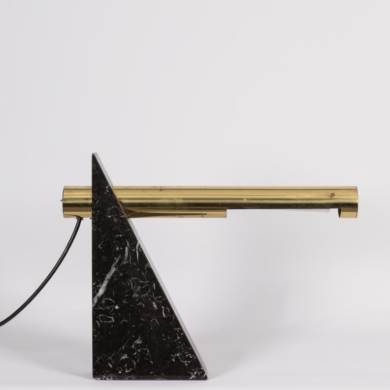 Sonneman Marble and Brass Desk Lamp (1 of 2)