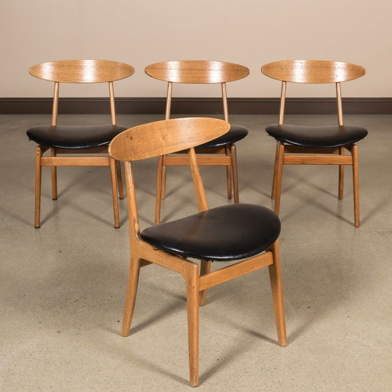 Four Danish Teak Kitchen Chairs (1 of 3)