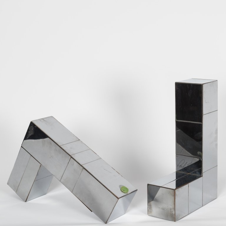 Pair Signed Paul Evans Cityscape Shelf Brackets (1 of 3)