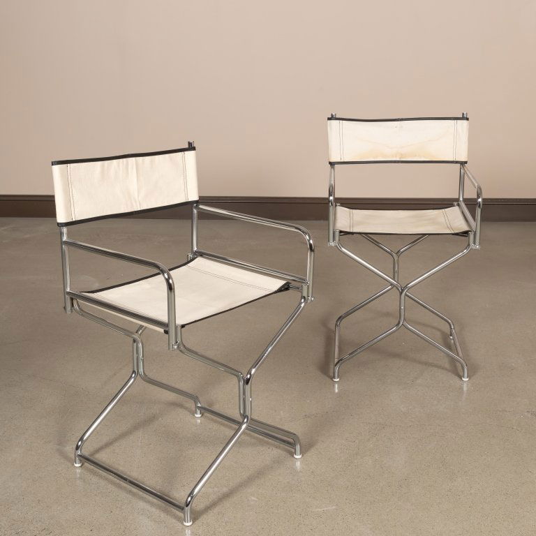 Pair of Chrome Directors Chairs (1 of 1)