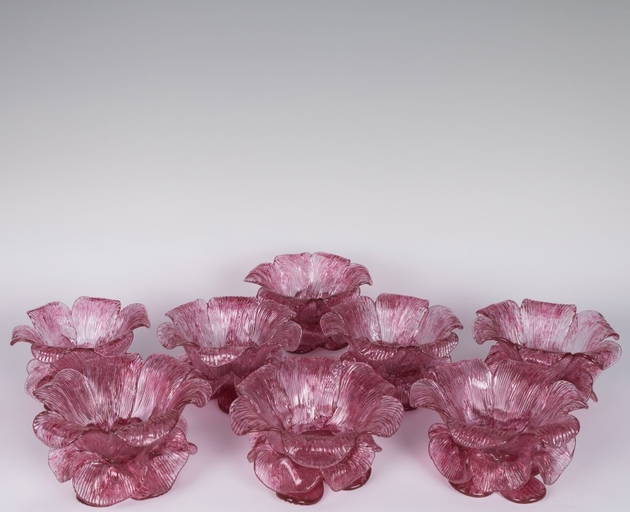 Set of Eight Murano Art Glass Dessert Bowls Jan 14, 2017 Regency