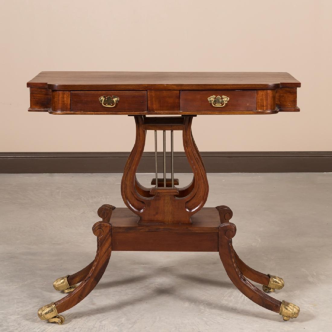 Mahogany Hall Table with Lyre Base (1 of 4)
