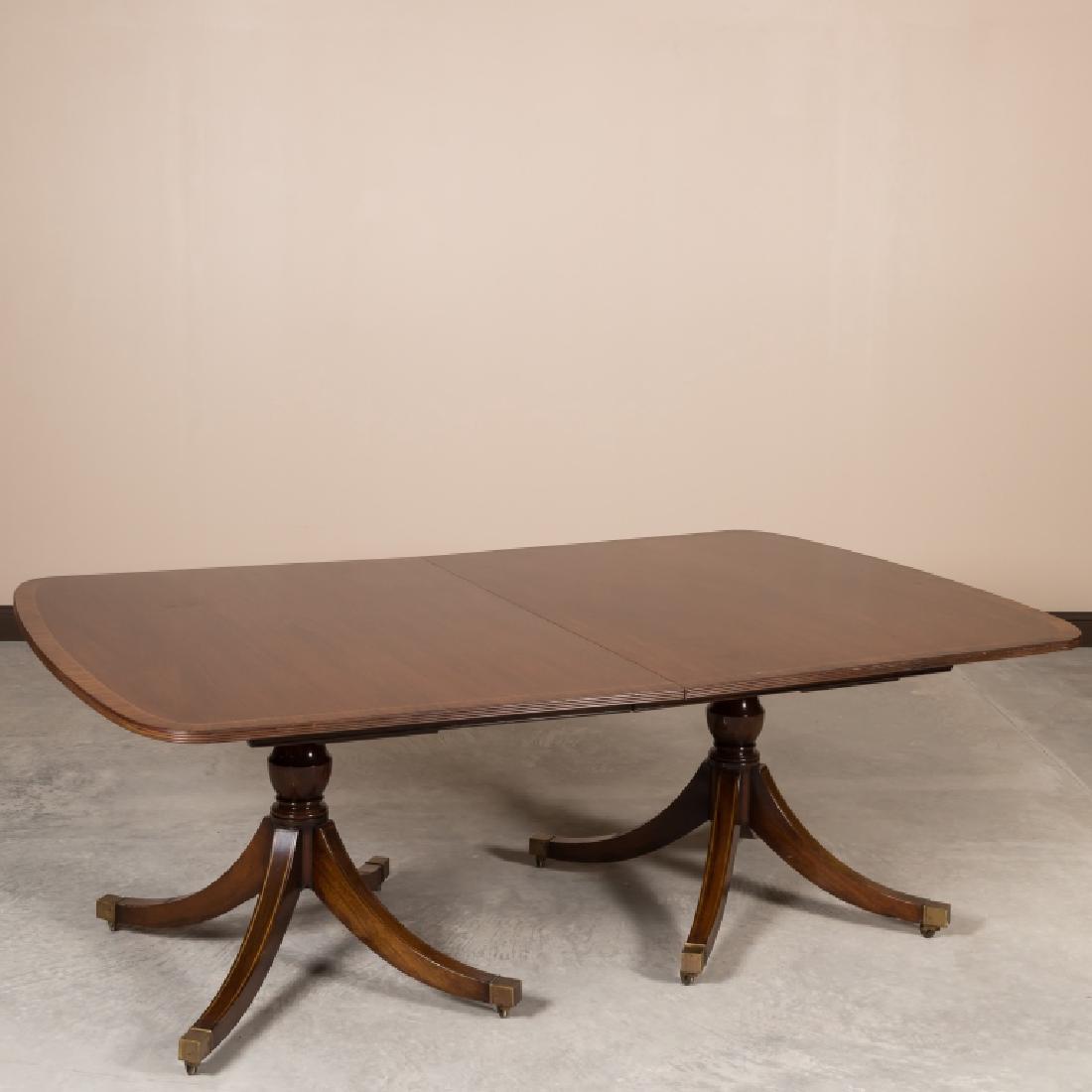 Banded Mahogany Double Pedestal Dining Table (1 of 6)