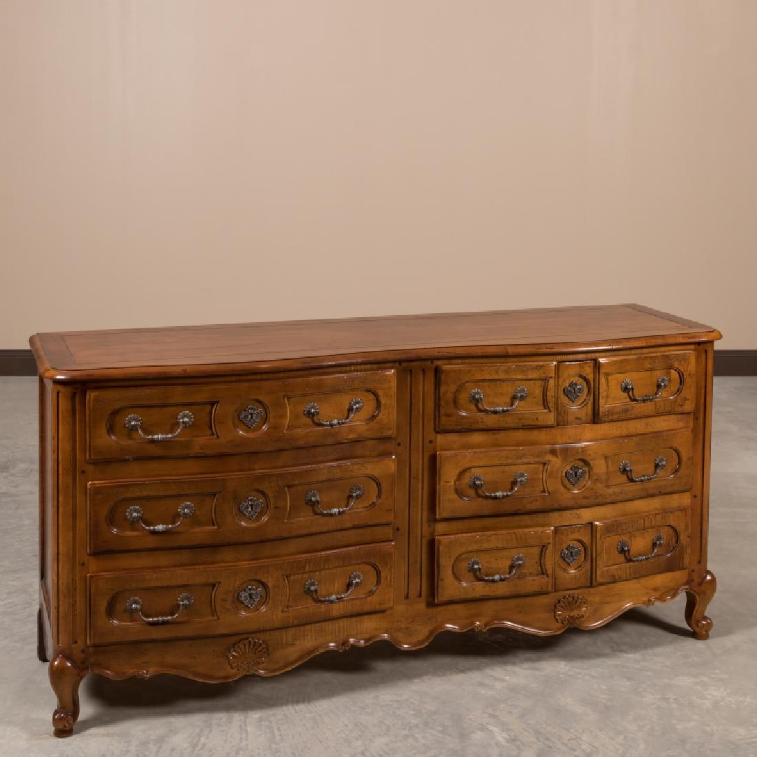 Pierre Deux for Henredon French Double Dresser: Description: Pierre Deux for Henredon "French Country" double dresser. Dimensions: 32.5" x 68" x 19"