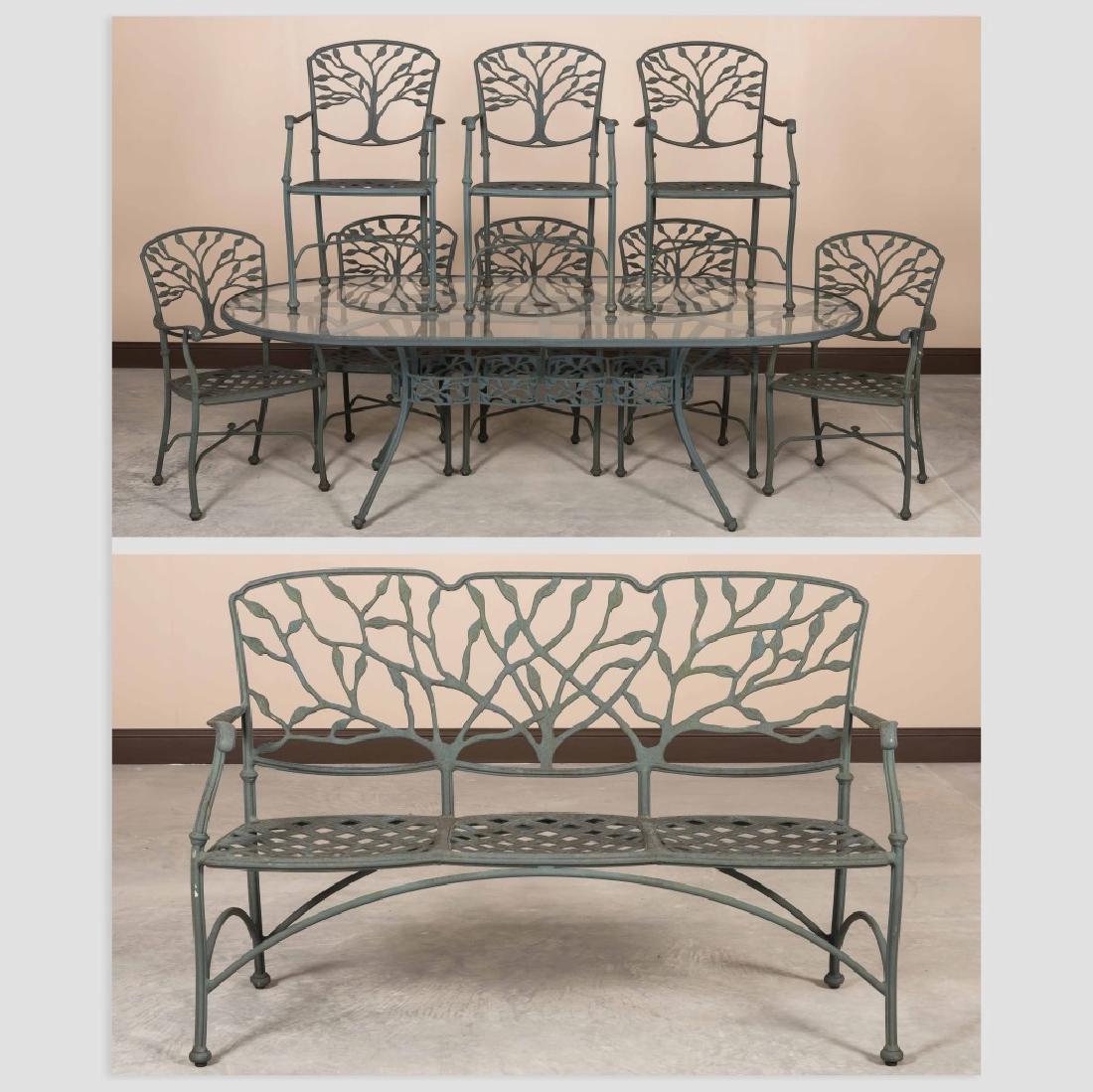 Woodard Cast Aluminum Ten Piece Patio Set (1 of 4)