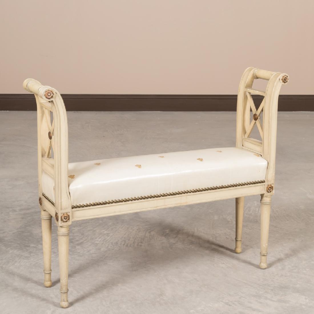 Narrow Hollywood Regency-Style Bench (1 of 2)