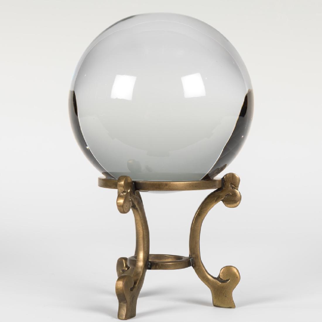 Baccarat Leaded Crystal Ball on Stand (1 of 2)
