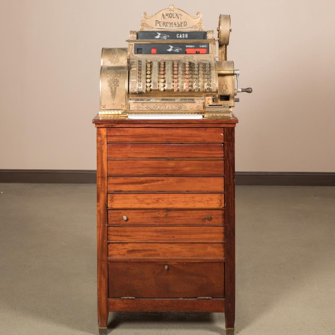 National Brass Cash Register on Original Stand (1 of 5)