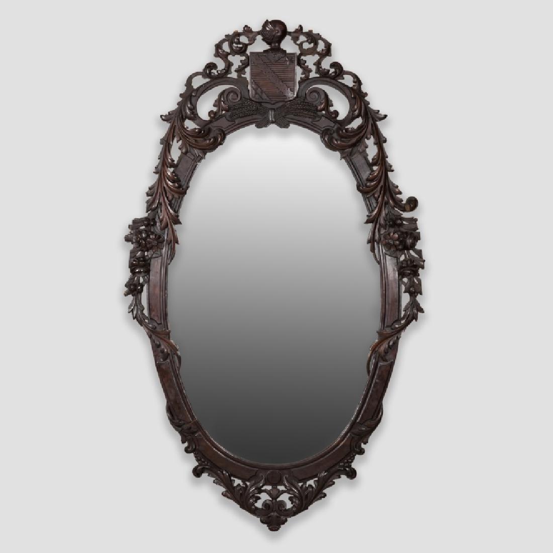 Large Ornately Carved Victorian Mirror (1 of 3)