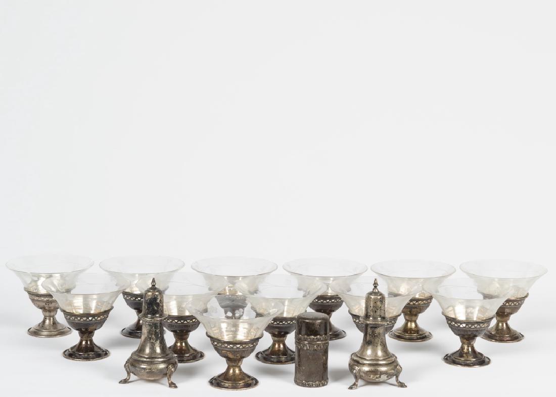 Sterling Silver Group - Etched Sherbets & Tiffany (1 of 8)