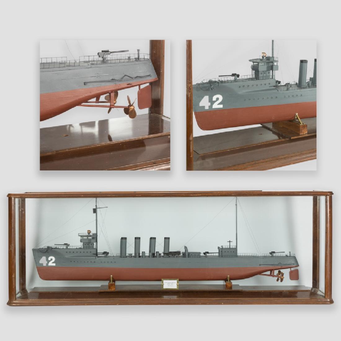 Large Encased Model of U.S.S. Jenkins (1 of 4)