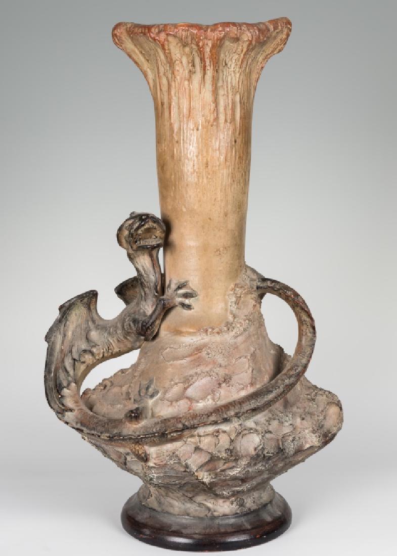 August Otto Large Earthenware Dragon Vase (1 of 7)