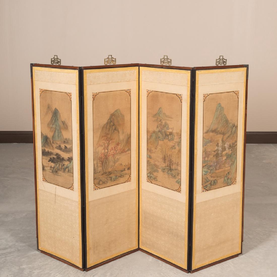 Four Panel Japanese Hand Painted Screen (1 of 4)
