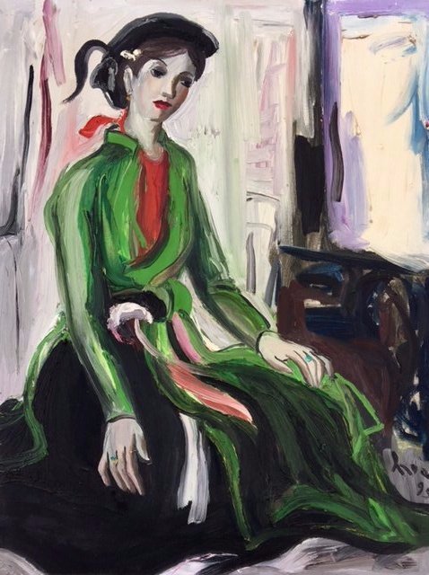 Painting -Bui Suoi Hoa-Vietnamese Artist: Oil painting on canvas Size 25 inch x 33 inch by Bui Suoi Hoa."BUI SUOI HOA - ARTIST"By Duong Tuong : Bui Suoi Hoa- Born in 1957 in Hanoi-Graduating Hanoi University of Fine Arts in 1985 The main exhi