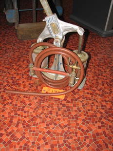 Antique Cleveland Faucet Company double bladder ha: Antique Cleveland Faucet Company double bladder hand pump